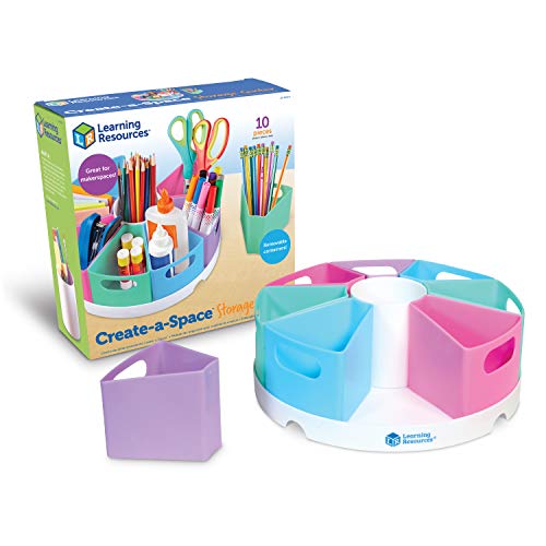 Organizador Create-a-Space de Learning Resources, organizador de material de papelería, óptima para el aula y para el hogar, material plástico que se limpia pasando un trapo, (Exclusivo de Amazon)