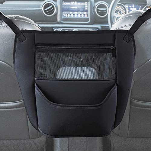 Organizador de coche para el asiento trasero, soporte para bolso de coche entre los asientos, organizador de asiento de coche, nuevo soporte para bolso de coche 2 en 1 con capacidad extra grande, orga