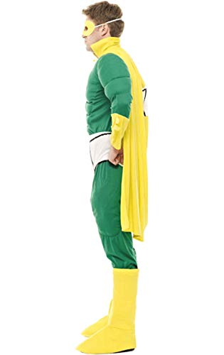 ORION COSTUMES Hombre Verde Capitán Calzoncillos Superhero Disfras a la moda