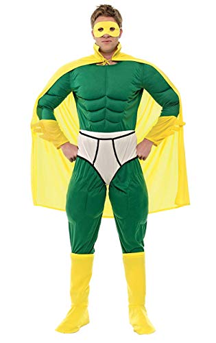 ORION COSTUMES Hombre Verde Capitán Calzoncillos Superhero Disfras a la moda