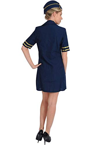 ORION COSTUMES Mujer Sexy Azul azafata auxiliar de vuelo uniforme Disfras a la moda