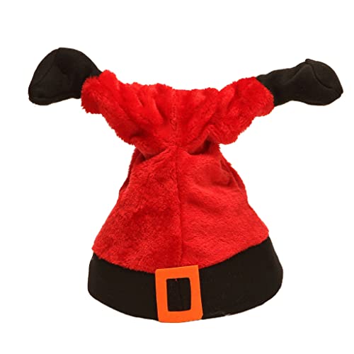 orro de Navidad eléctrico de peluche – Accesorio para la cabeza de Papá Noel para el árbol de Navidad, columpio, musical, divertido sombrero para fiestas de Navidad, Acción de Gracias o Navidad