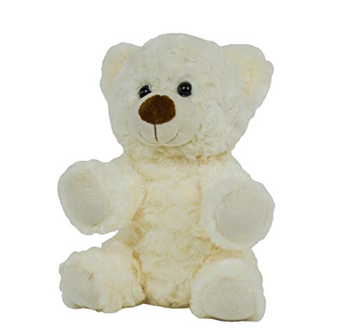 Oso de peluche blanco de 20 cm para acolchar, con módulo de sonido para escribir. Oso de peluche para hacer uno mismo. Grabar un mensaje personalizado. Kit sin costuras. Extremadamente suave.