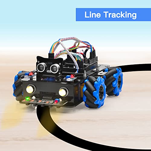 OSOYOO Omni-directinal Mecanum Wheel Robotic Car Kit for Arduino Raspberry Pi Stem Remote Controlled Educational Mechanical DIY Coding for Teens Adult