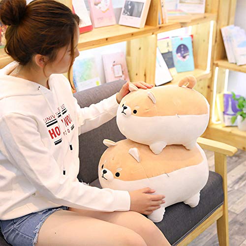 OUKEYI Peluche de animal Shiba Inu de peluche para perro de Anime Corgi Kawaii, almohada suave de felpa de Plushies Shiba Inu de peluche de peluche, almohada de muñeca de perro, regalo de(40,64 cm)