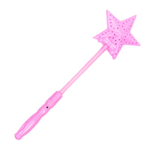 Oulian Palos Luminosos Led Colorido Luminoso Luminoso Hueco de Cinco Puntas en Forma de Estrella Intermitente Palos de Hadas para Accesorios de Vítores de Concierto - Rosa