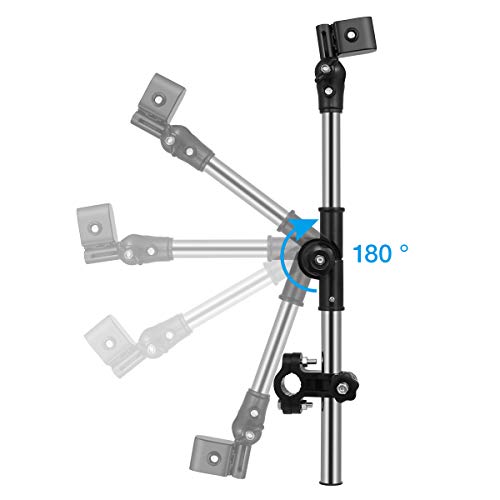 OUNONA Ajustable Soporte para Paraguas de Exterior para Bicicleta eléctrica Silla de Ruedas de Cochecito de Bicicleta (Negro)