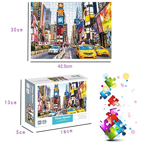 Ourine 1000 Pieces Jigsaw Puzzle for Adults Times Square New York Jigsaw Puzzle Intellective Educational Toy Gift