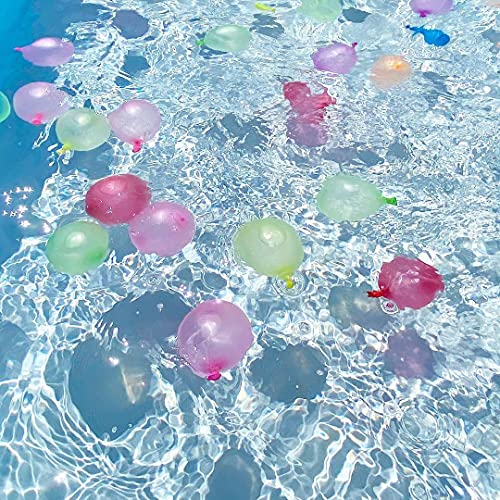 Ousyaah Globos de Agua 222 Pcs Water Balloons de Coloridos, Globos de Agua de Llenado Rápido, Auto-sellado sin Nudos, Globos de Agua para Aire Libre, Jardín, Playa Piscina Bombas de Agua para Fiesta