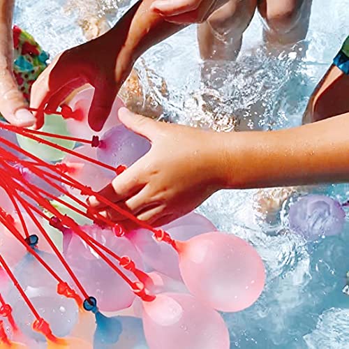 Ousyaah Globos de Agua 222 Pcs Water Balloons de Coloridos, Globos de Agua de Llenado Rápido, Auto-sellado sin Nudos, Globos de Agua para Aire Libre, Jardín, Playa Piscina Bombas de Agua para Fiesta