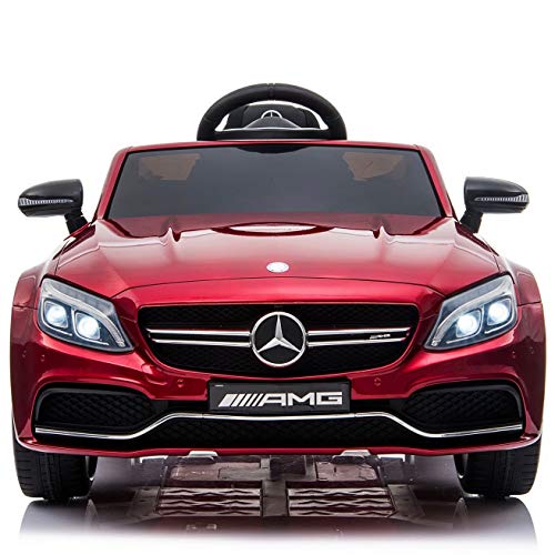 OutdoorToys Licenciado Clase C 12V Batería para Niños Paseo En Coche Con Luces, Música Y Control Remoto Parental Bluetooth 2.4G - Rojo