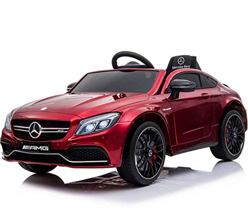 OutdoorToys Licenciado Clase C 12V Batería para Niños Paseo En Coche Con Luces, Música Y Control Remoto Parental Bluetooth 2.4G - Rojo