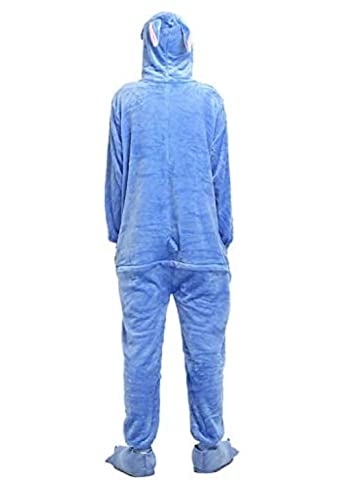 Ovender Pijamas Disfraces Onesie Animal Adultos Kigurumi Carnaval Halloween Fiesta Espectáculo Navideño Mono Cosplay Ropa Interior de Zoológico Invierno Unisex Mujeres y Hombres (M, Stitch)