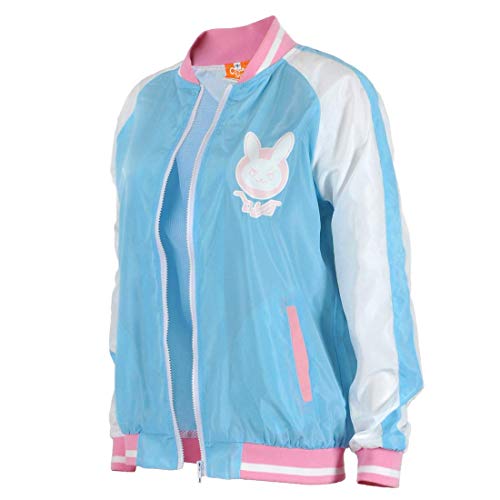 Overwatch Chaqueta ligera con diseño D.VA, talla: L