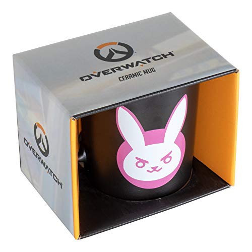 Overwatch Taza D.VA Bunny Icon 325ml cerámica Negro