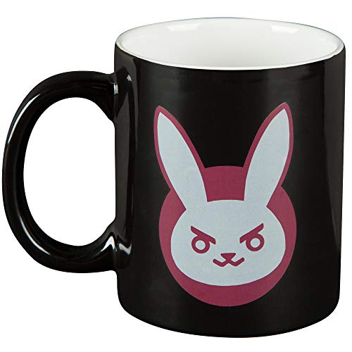 Overwatch Taza D.VA Bunny Icon 325ml cerámica Negro