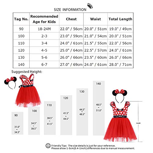 OwlFay Bebé Niña Vestido de Fiesta Princesa Lunares Fantasía Polka Dots Disfraz de Carnaval Bautizo Cumpleaños con Diadema Tutú Ballet Vestidos Rosa B 2-3 Años