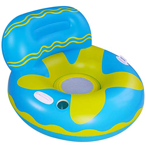 Owntop Flotador Inflable para Piscina - Sillón de Piscina, Balsa de Salón Fotante para Niños con Portavasos y Eeposacabezas