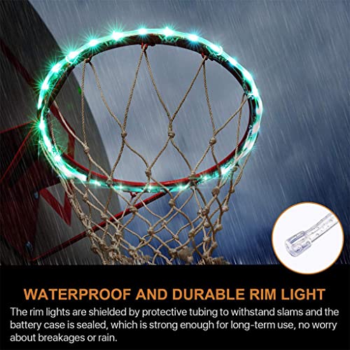 P Prettyia Luces de aro de Baloncesto LED Aros de Tablero Cornhole 4 Modos Impermeable Buen Regalo Juego de Llantas con Pilas para Juegos al Aire Libre Fiestas - Aro de Baloncesto