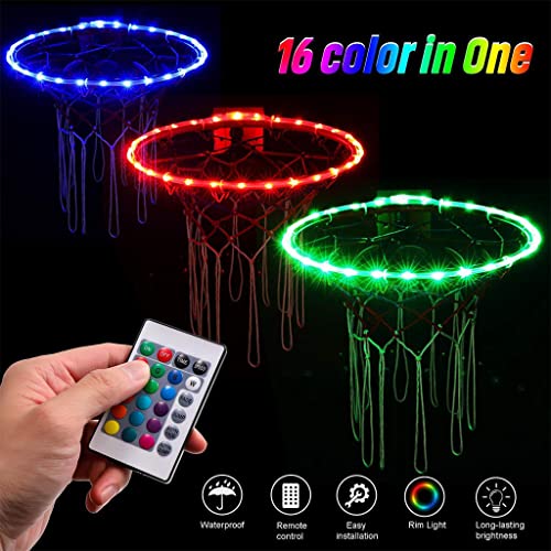 P Prettyia Luces de aro de Baloncesto LED Aros de Tablero Cornhole 4 Modos Impermeable Buen Regalo Juego de Llantas con Pilas para Juegos al Aire Libre Fiestas - Aro de Baloncesto