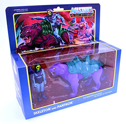 Pack 2 Figuras Skeletor & Panthor 10 cm. Masters del Universo. Super 7. Reaction