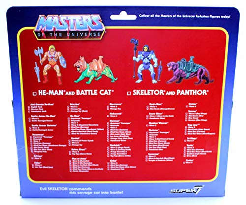 Pack 2 Figuras Skeletor & Panthor 10 cm. Masters del Universo. Super 7. Reaction