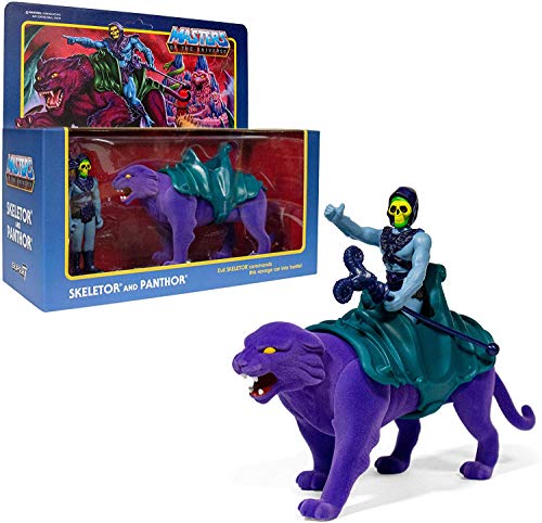 Pack 2 Figuras Skeletor & Panthor 10 cm. Masters del Universo. Super 7. Reaction