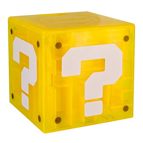 Paladone Brothers Super Question Block Maze Safe | Incluye Figura 3D Mario | Mantén tu Dinero Seguro | Producto Oficial de Nintendo, Multicolor (PP4019NN)