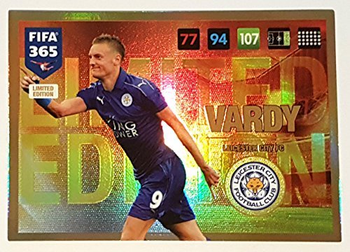 PANINI FIFA 365 2017. ADRENALYN XL JAMIE VARDY EDICIÓN LIMITADA LEICESTER CITY