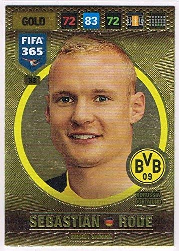 Panini FIFA 365 Adrenalyn XL 2017 Sebastian Rode Impact Signing Trading Card