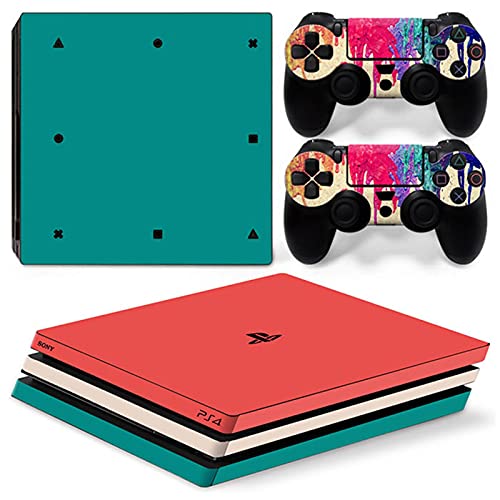 para Playstation 4 Pro Skin Sticker, Pegatina De Vinilo De Anime para PS4 Pro Piel De Consola Y Pegatina De Controladores para Ps4 Pro Pegatina De Piel para Ps4 Pro Accesorios De Juego,6566