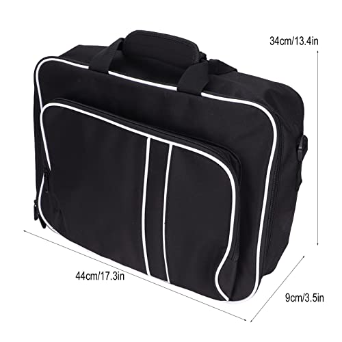 para PS5 Funda de Transporte, Funda Protectora de Carcasa Rígida, Bolsa de Almacenamiento de Viaje, Ergonómica de Gran Capacidad para Consolas de Juegos / Controladores / Auriculares(blanco negro)