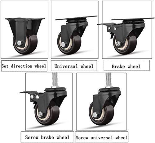 Para Silla Oficina Muebles Silla Ruedas 4 Piezas Rueda giratoria ruedas con freno for la logística de deportes y otras industrias Tamaño Nombre: 1.5in Color Nombre: E ( Color : I , Size : 2in )