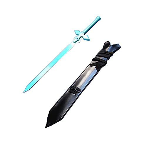 Para Sword Art Online Blade Sword Cosplay, para Katanas Kirigaya Kazuto Elucidator espada de madera japonesa, material de madera con funda, juguete para niños (100 cm, 39,4 pulgadas) A