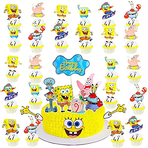 Party, BESTZY Caricatura Cake Topper, Fiesta de Cumpleaños DIY Decoración Suministros,Baby Baptism Birthday Party Cake Decoraciones