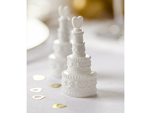 Partydeco, Burbujas de jabón con tubo de forma de tarta boda, 24 unidades)