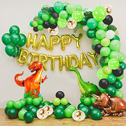 ParWord Jungle Dinosaur Globos Cumpleaños de,Cumpleaños Decoraciones Torta de Dinosaurio Grande para Cumpleaños Baby Shower Decoración