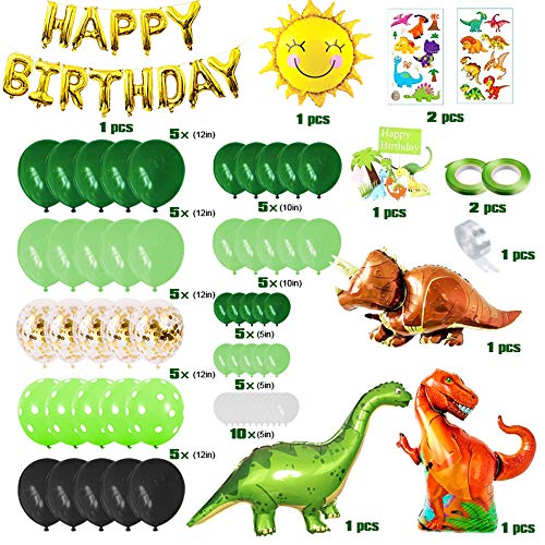 ParWord Jungle Dinosaur Globos Cumpleaños de,Cumpleaños Decoraciones Torta de Dinosaurio Grande para Cumpleaños Baby Shower Decoración