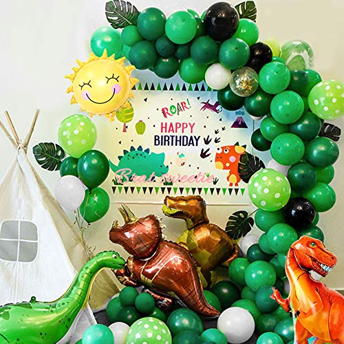 ParWord Jungle Dinosaur Globos Cumpleaños de,Cumpleaños Decoraciones Torta de Dinosaurio Grande para Cumpleaños Baby Shower Decoración