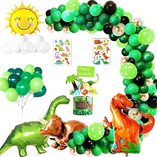 ParWord Jungle Dinosaur Globos Cumpleaños de,Cumpleaños Decoraciones Torta de Dinosaurio Grande para Cumpleaños Baby Shower Decoración