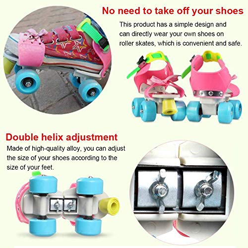 Patines de Ruedas Zapatos de Patines cuádruples - Juventud Niños Niños Junior Niño Niña Patines Cuchillas Patines Ajustables del Zapato Botas para niños Niños Niños Niños Niñas Mujeres