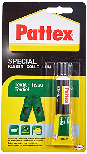 Pattex 1472397 Adhesivo especial para textil, negro / blanco, 20 g de volumen