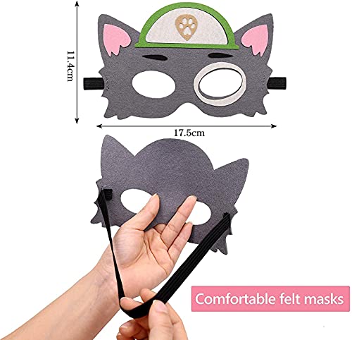 Paw Dog Patrol Toys，Máscaras de Fieltro，Dog patrol，Cuerda Elástica Máscaras，Máscara de perro，Mascarilla Animal，Animal Masks，Máscaras para Niños，Máscaras de Fiesta，Máscaras de Cosplay