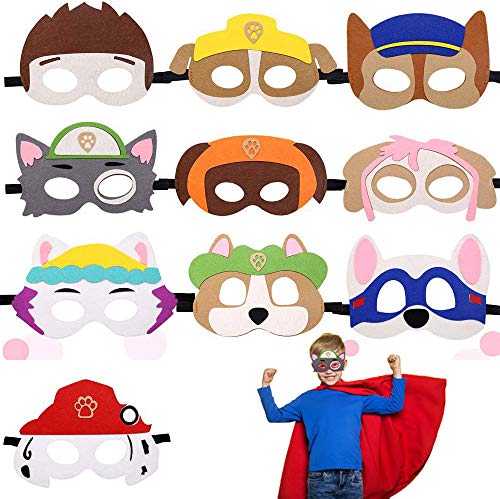 Paw Dog Patrol Toys，Máscaras de Fieltro，Dog patrol，Cuerda Elástica Máscaras，Máscara de perro，Mascarilla Animal，Animal Masks，Máscaras para Niños，Máscaras de Fiesta，Máscaras de Cosplay