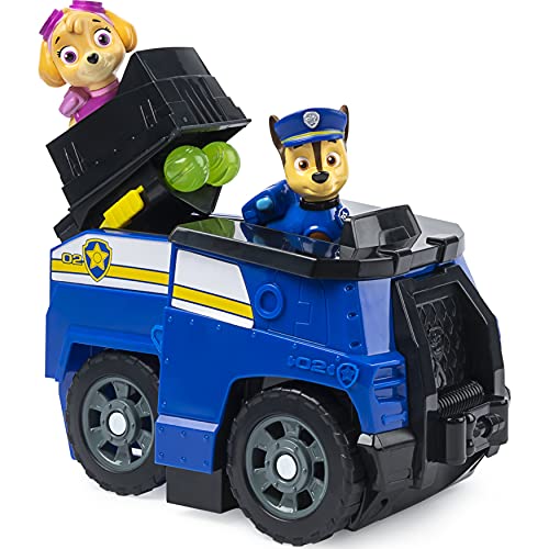 PAW Patrol Chase Split-Second 2 en 1 Transforming Police Cruiser Vehículo con 2 Figuras coleccionables