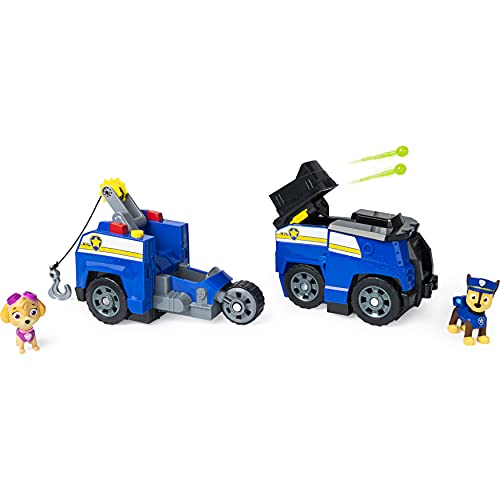 PAW Patrol Chase Split-Second 2 en 1 Transforming Police Cruiser Vehículo con 2 Figuras coleccionables