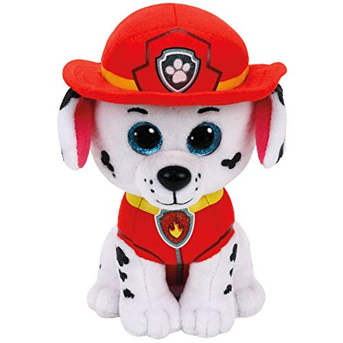 PAW PATROL Ojos Brillantes | Cifras selección Felpa | 15 cm | Patrulla Canina, Figura:Marshall