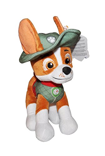 PAW PATROL Patrulla Canina - Peluche Personaje, Tracker, 20 cm