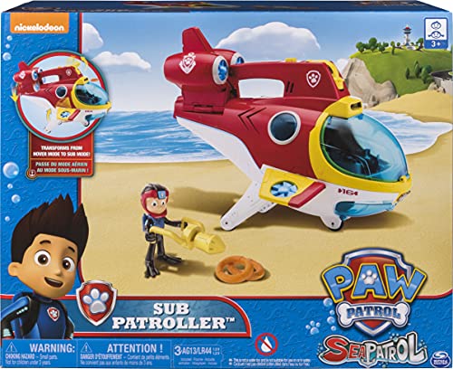 PAW PATROL Sub Patroller, vehículo transformable de Submarino a helicóptero, 6044130, Multicolor