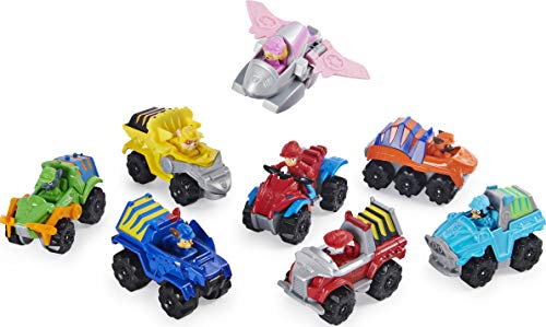 PAW Patrol True Metal Dino Rescue - Paquete de 8 vehículos coleccionables fundidos a presión, Escala 1:55, Exclusivo de Target